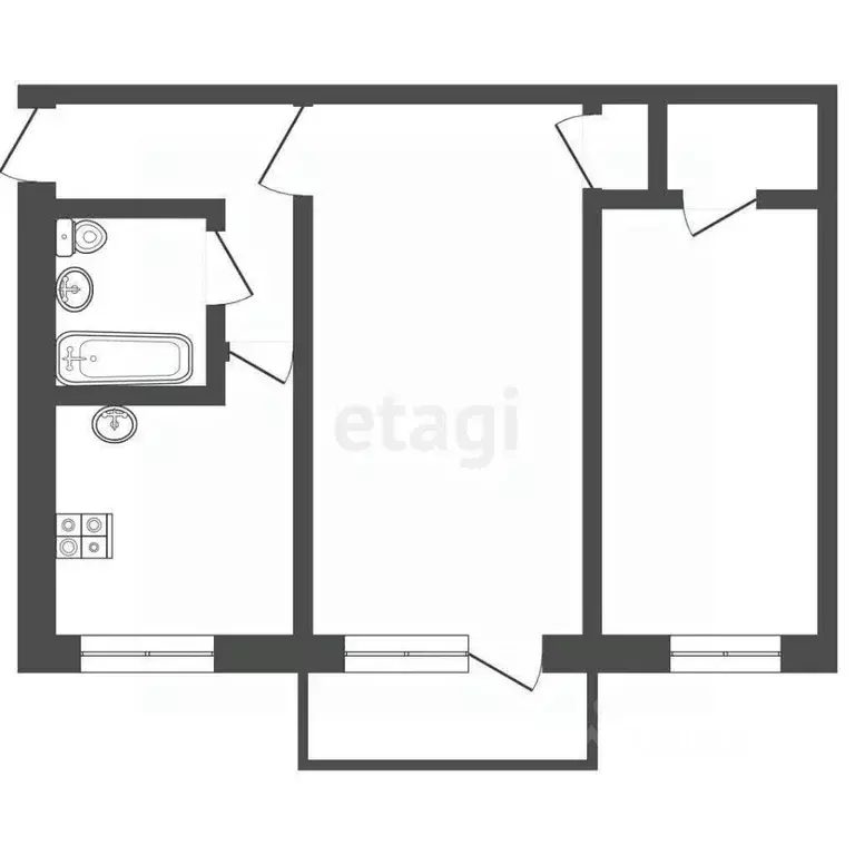 2-к кв. Иркутская область, Ангарск 84-й кв-л, 5 (45.0 м) - Фото 2