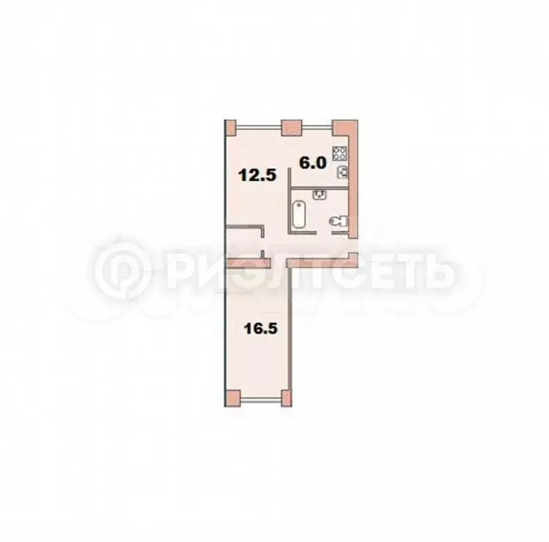 2-к. квартира, 44 м, 1/5 эт. - Фото 0