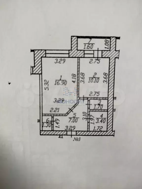 1-к. квартира, 43,6 м, 1/9 эт. - Фото 0