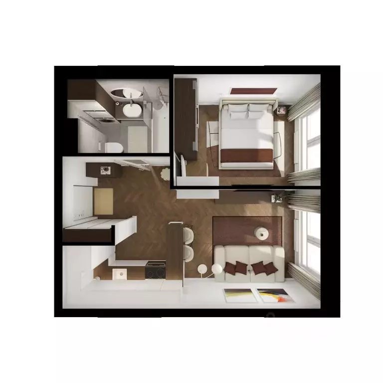 1-к кв. Нижегородская область, Нижний Новгород д. Утечино, Савин Парк ... - Фото 2