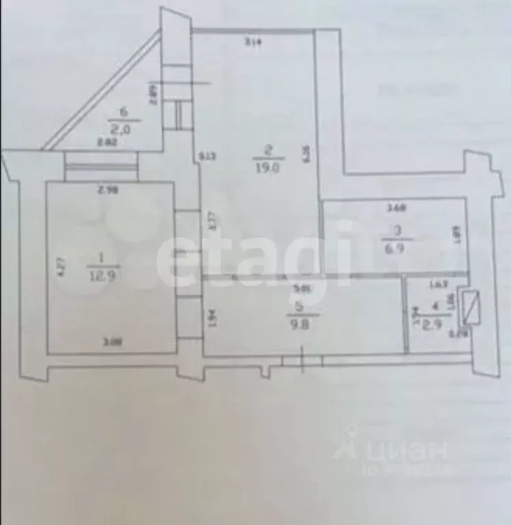 1-к кв. Татарстан, Казань Даурская ул., 22 (50.4 м) - Фото 2