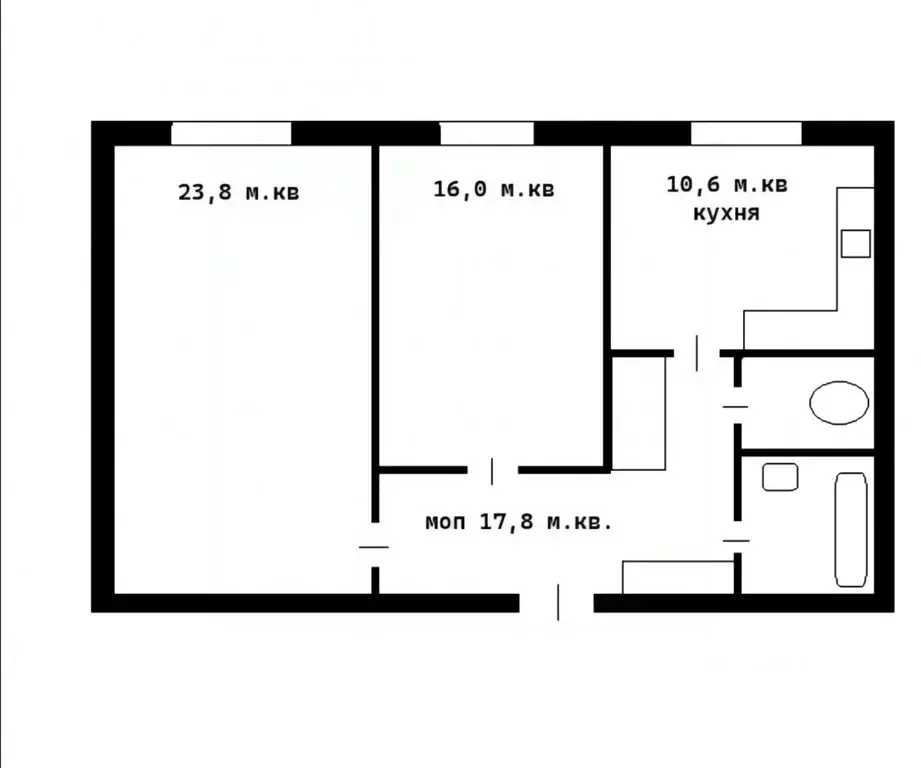 2-к кв. Санкт-Петербург Ленская ул., 19к1 (68.2 м) - Фото 2