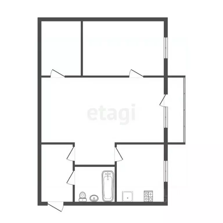 2-к кв. Тульская область, Тула ул. Рихарда Зорге, 13 (44.3 м) - Фото 2