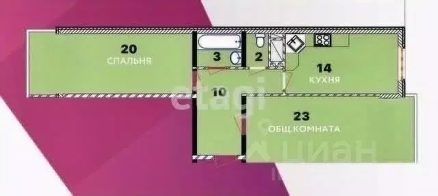 2-к кв. Дагестан, Махачкала ул. Времена Года, 9к1 (72.0 м) - Фото 1