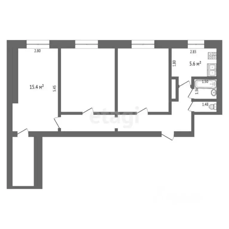 Комната Ямало-Ненецкий АО, Новый Уренгой ул. 26-го съезда КПСС, 14А ... - Фото 2