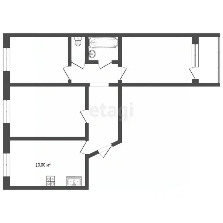 3-к кв. Тюменская область, Тюмень Широтная ул., 21 (66.0 м) - Фото 1