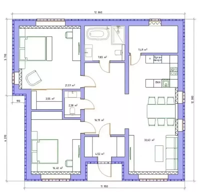 Дом в Брянская область, Брянский район, Отрадненское с/пос, с. ... - Фото 1