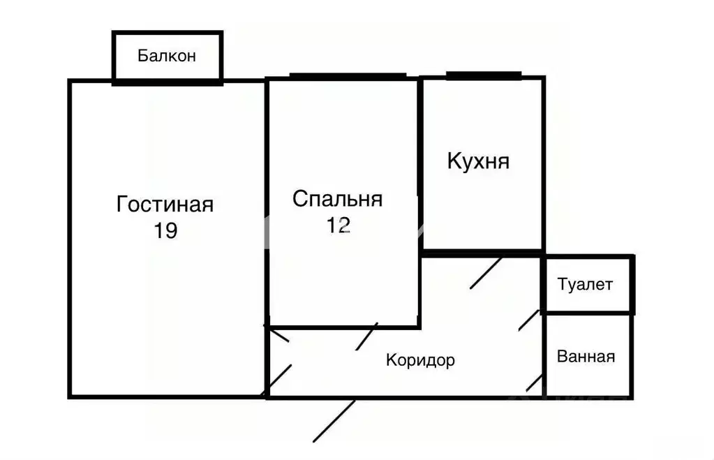 2-к кв. Бурятия, Улан-Удэ Тобольская ул., 61 (51.3 м) - Фото 2
