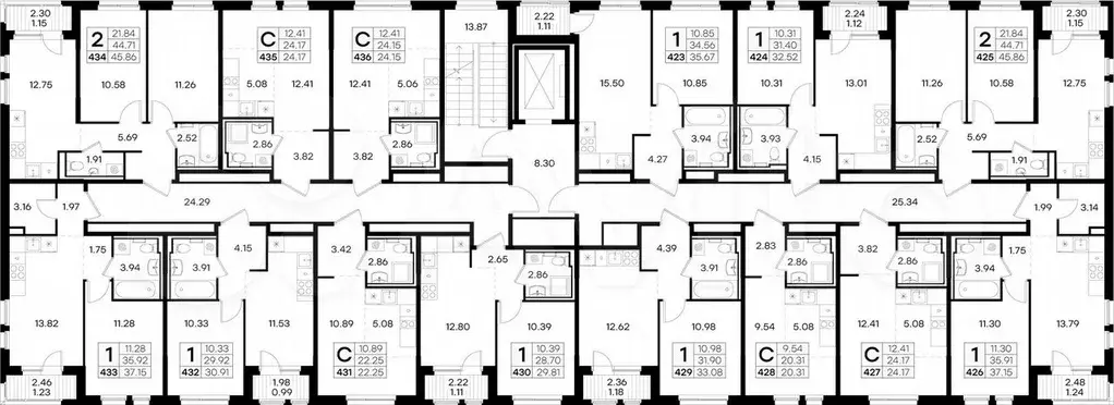 Квартира-студия, 24,2 м, 5/9 эт. - Фото 1