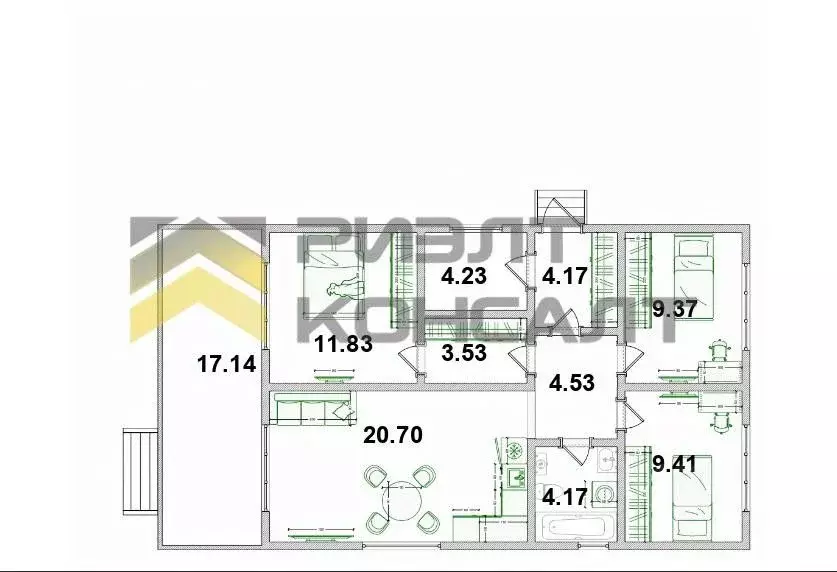 Дом в Омская область, Омский район муниципальный округ, д. Приветная ... - Фото 2