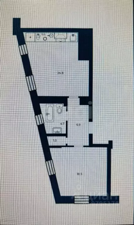 2-к кв. Татарстан, Казань Горки-3 мкр, ул. Дубравная, 28А (54.4 м) - Фото 1