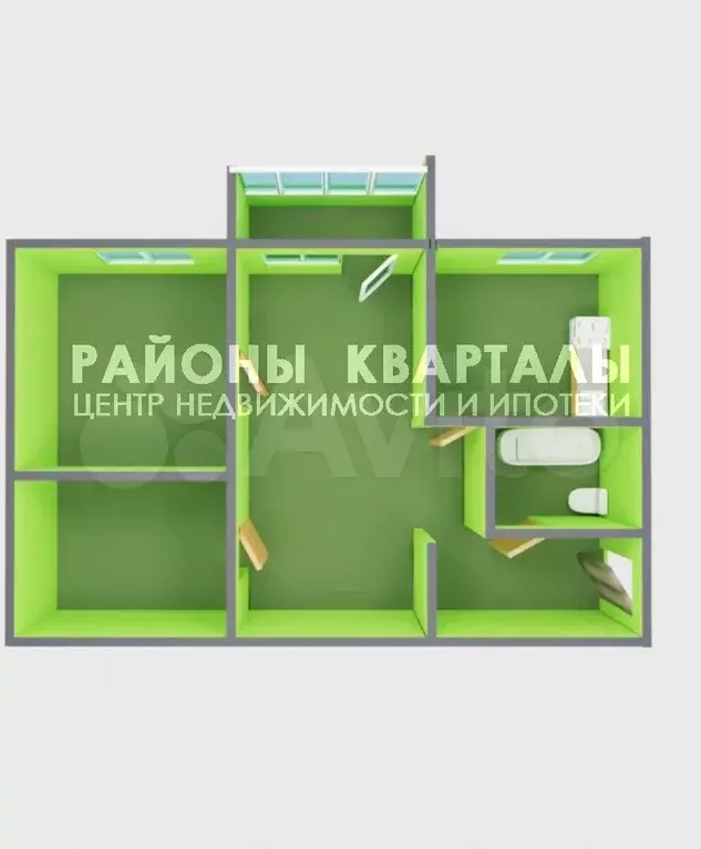 2-к. квартира, 43 м, 4/5 эт. - Фото 0