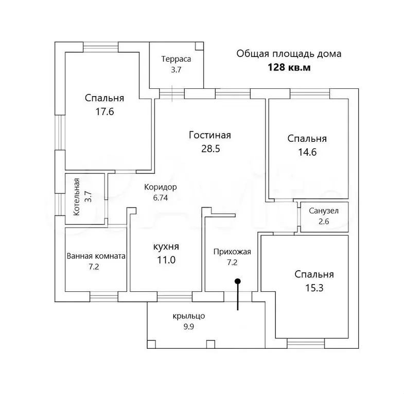 Дом 128 м на участке 10 сот. - Фото 0