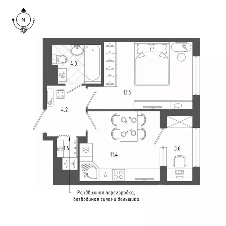 1-к кв. Санкт-Петербург бул. Измайловский, 9 (36.2 м) - Фото 0