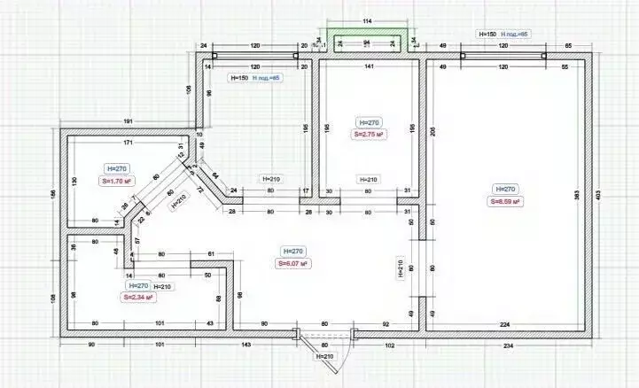 2-к кв. Ингушетия, Карабулак ул. Джабагиева (52.0 м) - Фото 1