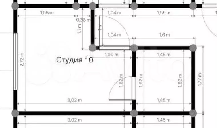 Апартаменты-студия, 10 м, 4/4 эт. - Фото 0