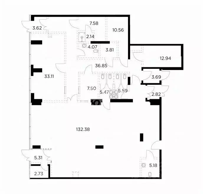 Помещение свободного назначения в Москва ул. Эдуарда Стрельцова, 2к1 ... - Фото 2