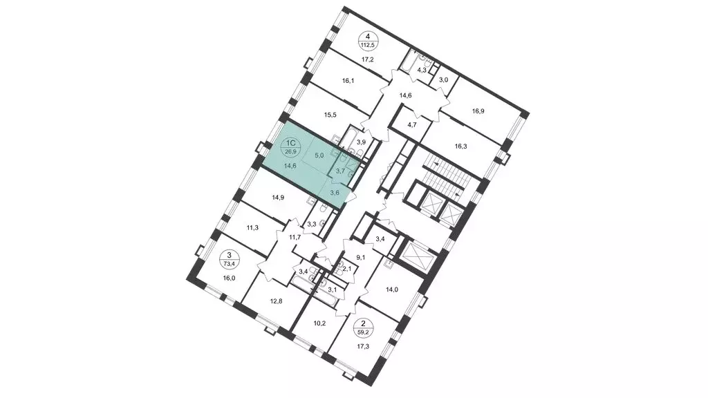 Квартира-студия: Московский, улица Лаптева, 9 (26.9 м) - Фото 2