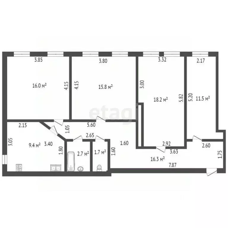 Комната Санкт-Петербург Железноводская ул., 20 (18.2 м) - Фото 2