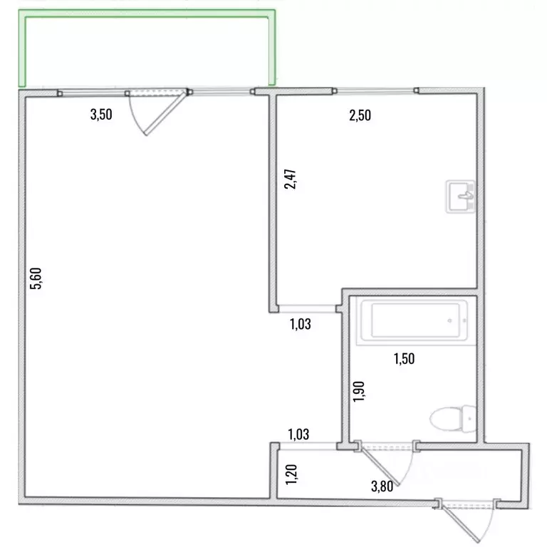 1-к кв. Красноярский край, Красноярск Семафорная ул., 241 (32.3 м) - Фото 0