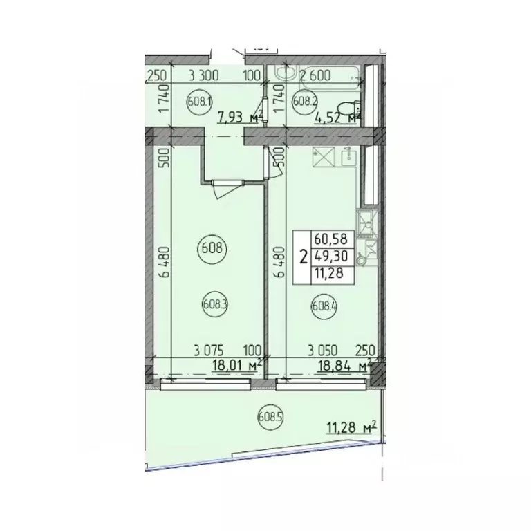 2-к кв. Севастополь ул. Парковая, 5 (60.58 м) - Фото 1