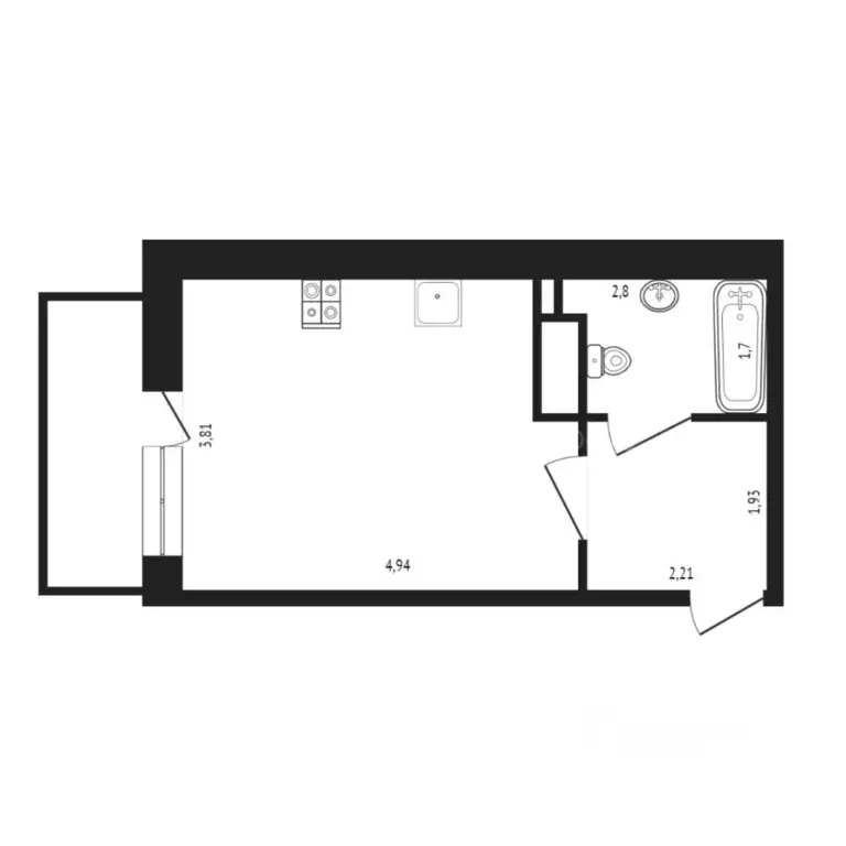 Студия Тюменская область, Тюмень Микрорайон мыс, ул. Судоремонтная, ... - Фото 2