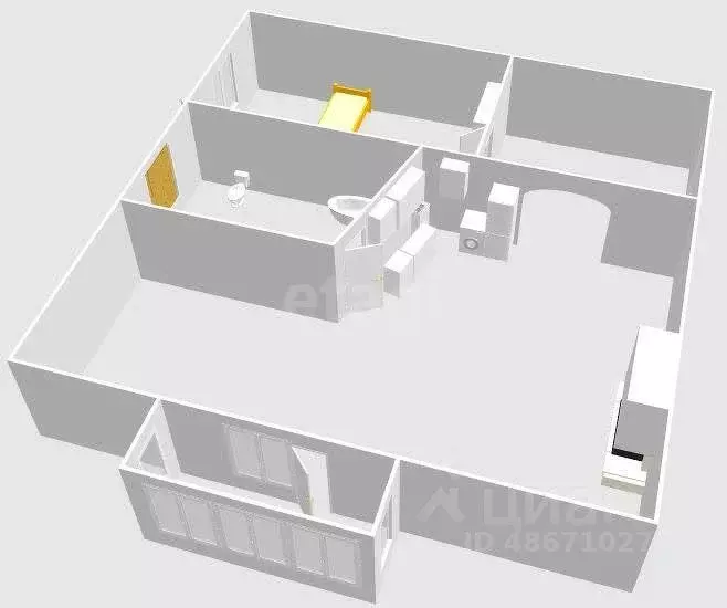 2-к кв. Сахалинская область, Холмск Советская ул., 73 (39.8 м) - Фото 2