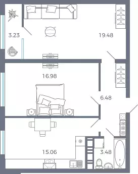 Продаётся 2-к квартира, 64.9 м - Фото 0