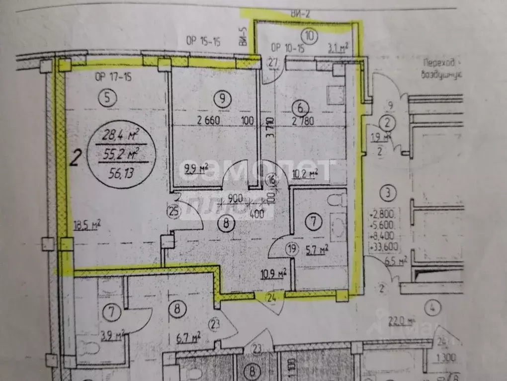 2-к кв. Липецкая область, Липецк ул. И.В. Свиридова, 14 (54.5 м) - Фото 2