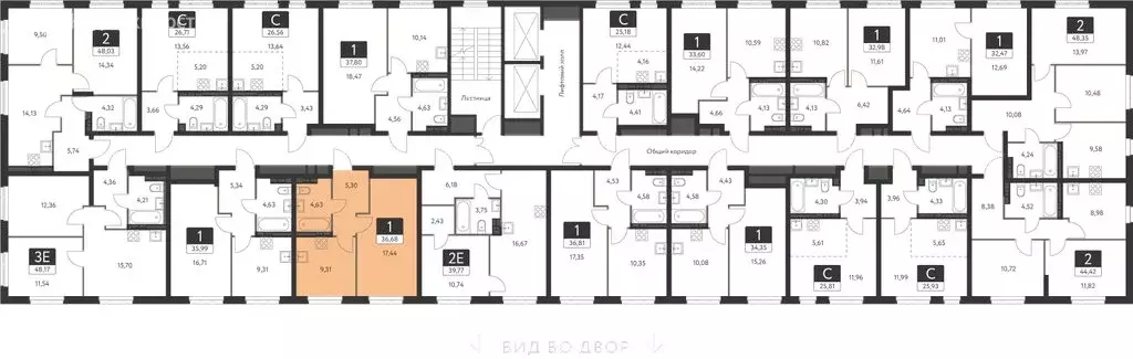 1-комнатная квартира: Екатеринбург, ЖК Спутник-1 (36.68 м) - Фото 2