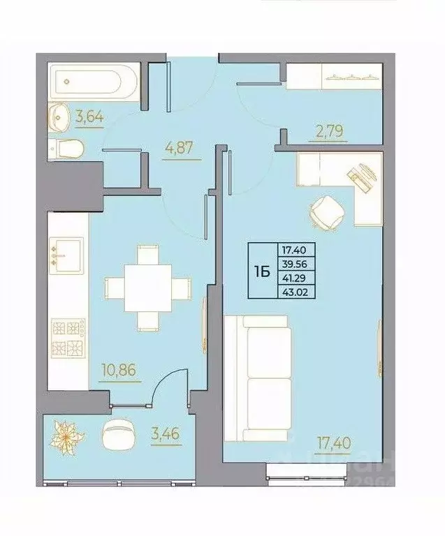 1-к кв. Ростовская область, Ростов-на-Дону Новый Горизонт жилой ... - Фото 1