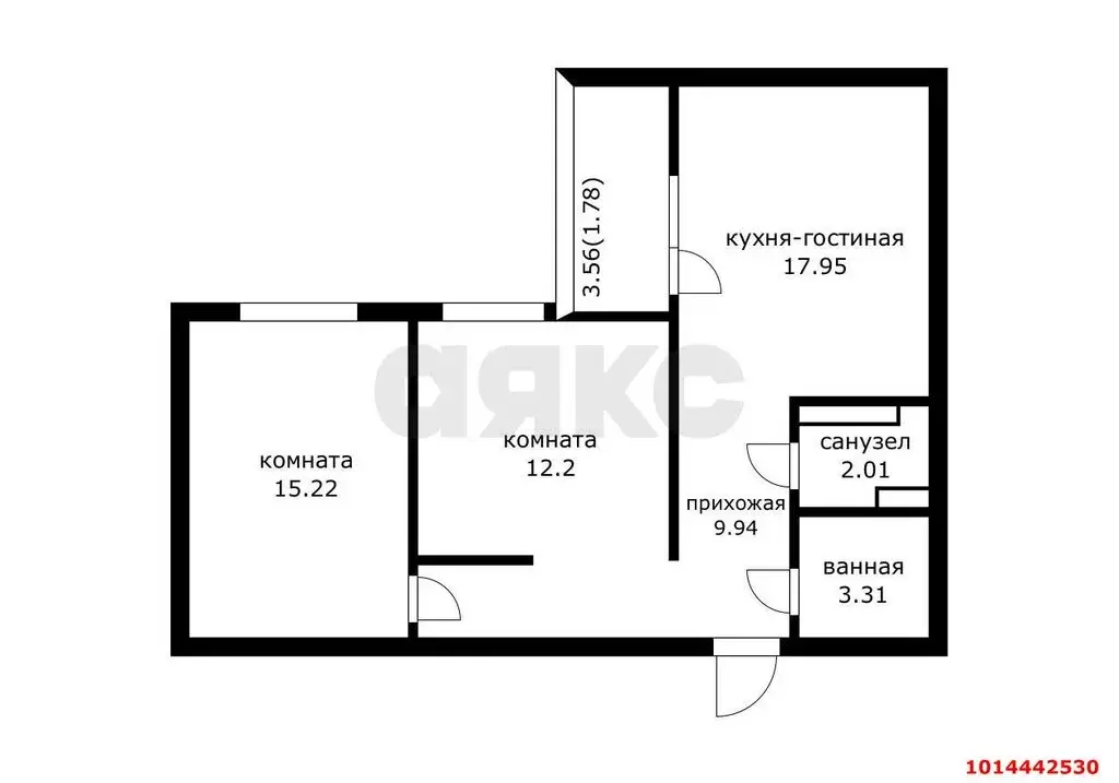 2-комнатная квартира: Краснодар, Питерская улица, 40 (62.32 м) - Фото 0
