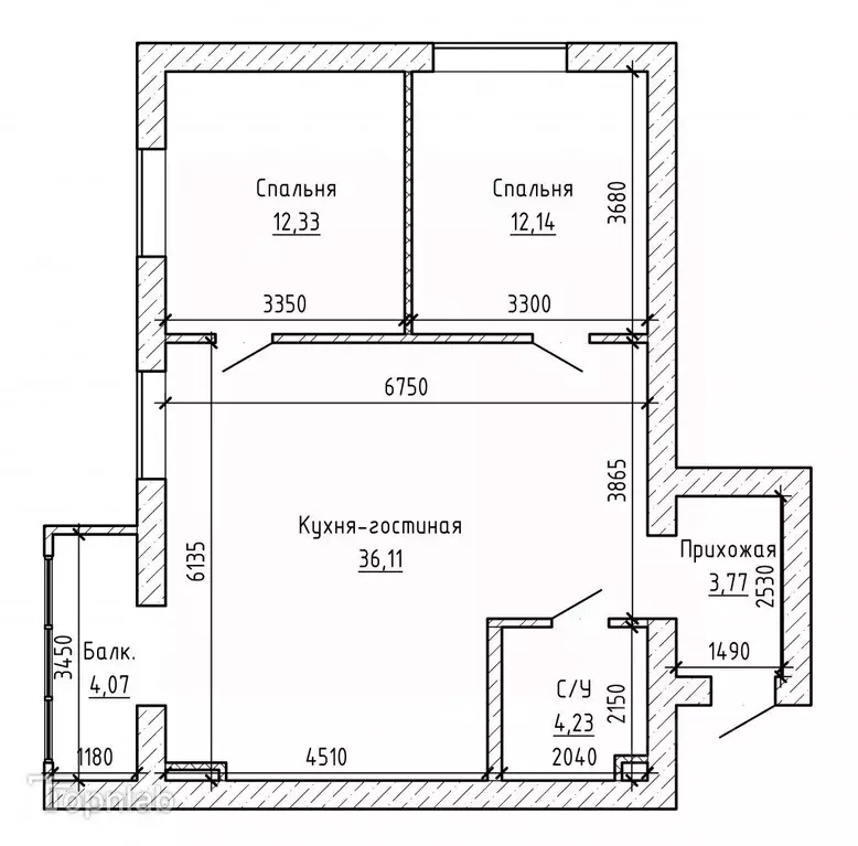 3-к кв. Кабардино-Балкария, Нальчик ул. Чернышевского (74.0 м) - Фото 2