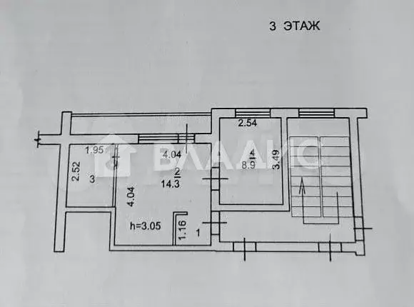 1-к. квартира, 36 м, 3/3 эт. - Фото 0