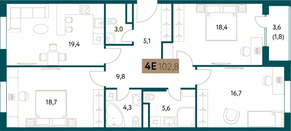 4-к кв. Москва Винницкая ул., 8к3 (103.3 м) - Фото 0