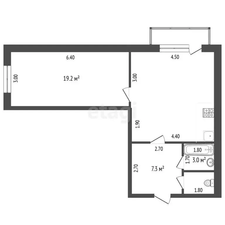 2-комнатная квартира: Нюрба, улица Манчаары, 3/2 (53.7 м) - Фото 0