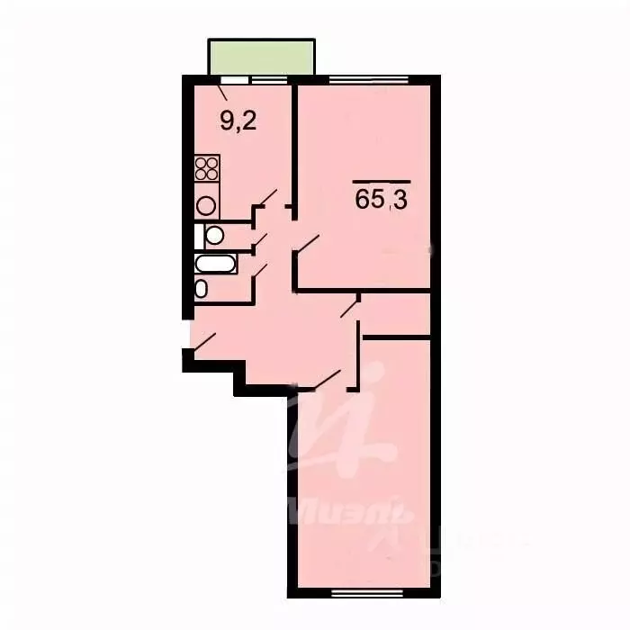 2-к кв. Москва ул. Госпитальный Вал, 3К2 (65.3 м) - Фото 2