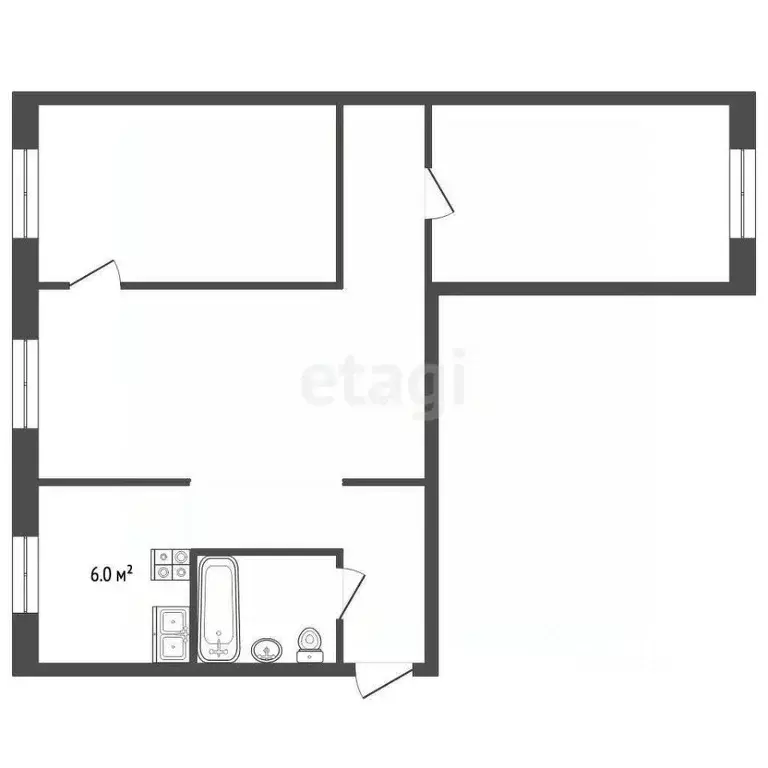 3-к кв. Московская область, Раменское ул. Народная, 8 (54.7 м) - Фото 2