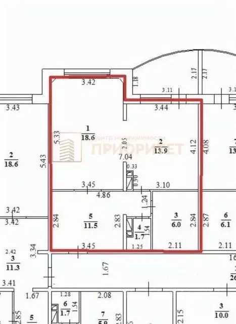 1-к кв. Саха (Якутия), Якутск ул. Лермонтова, 69 (51.0 м) - Фото 1