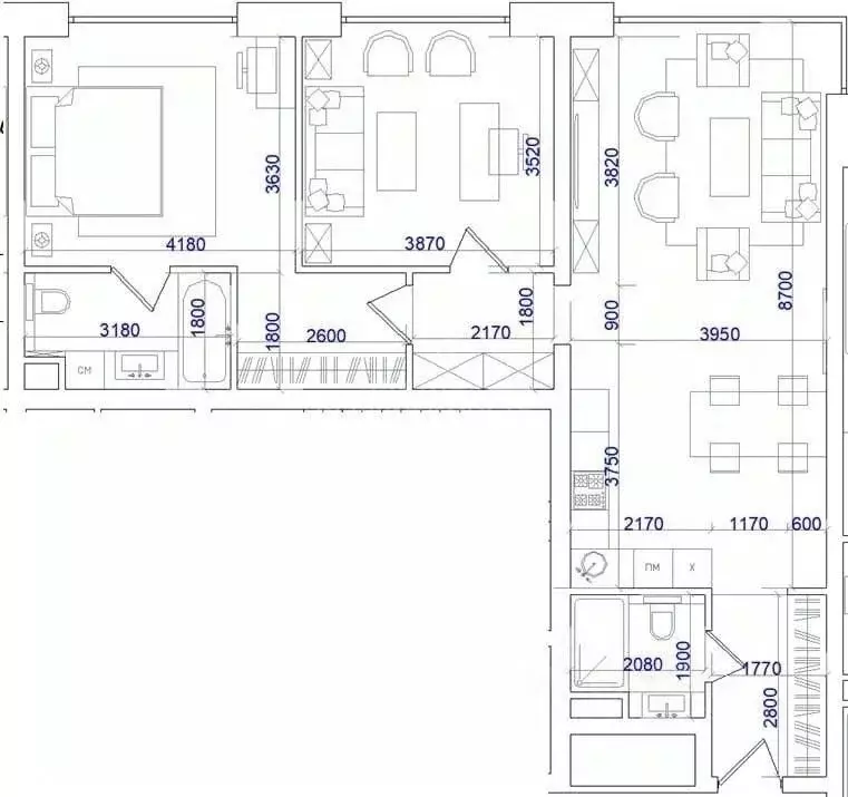 3-к кв. Москва просп. Академика Сахарова, 7 (86.0 м) - Фото 2