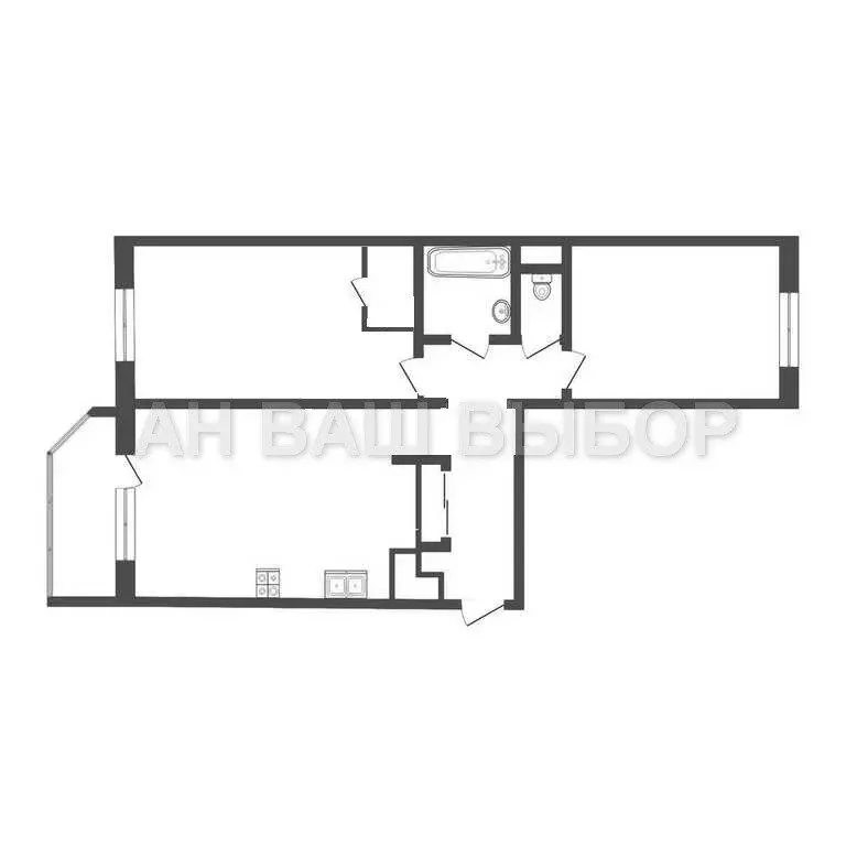 2-комнатная квартира: Тюмень, улица Павла Шарова, 21 (67.5 м) - Фото 1