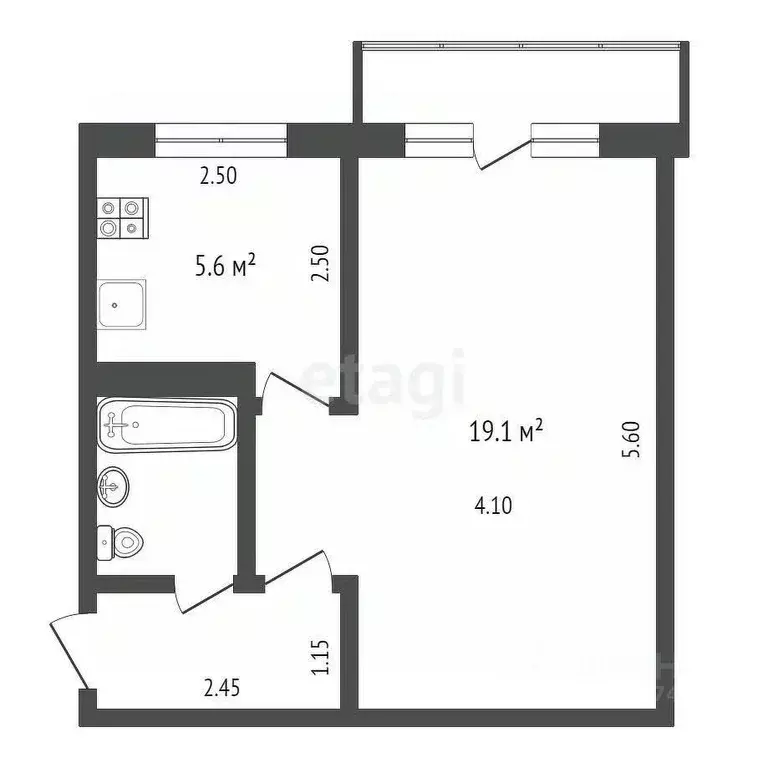 1-к кв. Орловская область, Орел ул. Матвеева, 10 (30.4 м) - Фото 1