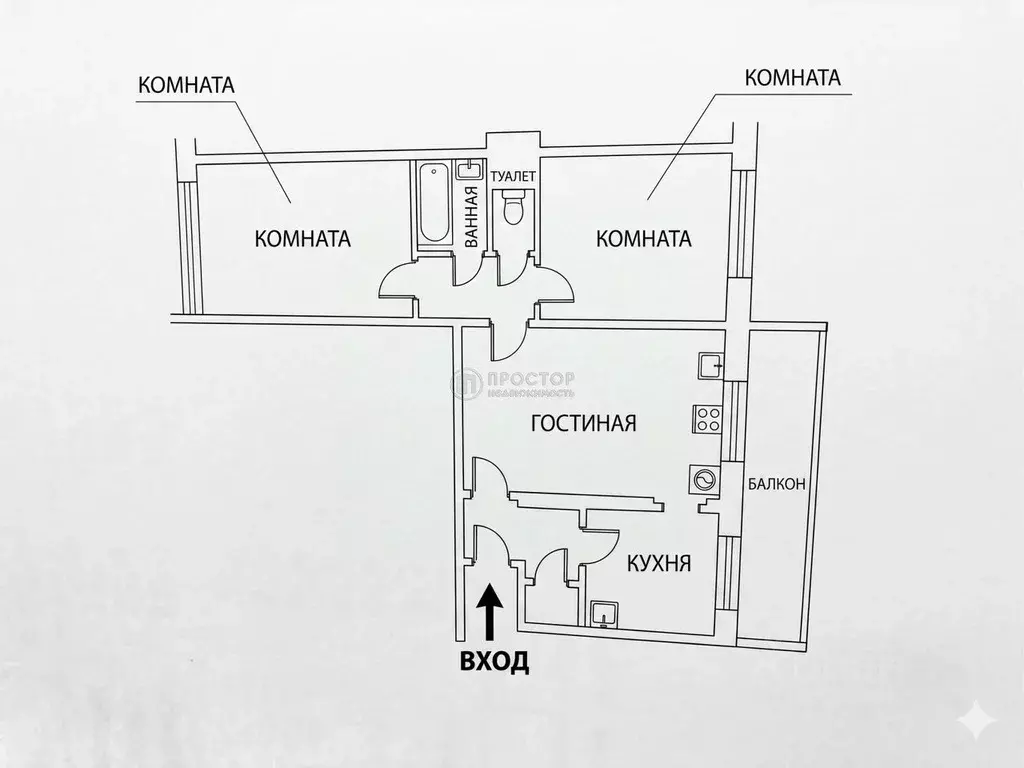 3-к кв. Москва ул. Обручева, 4К1 (57.4 м) - Фото 2
