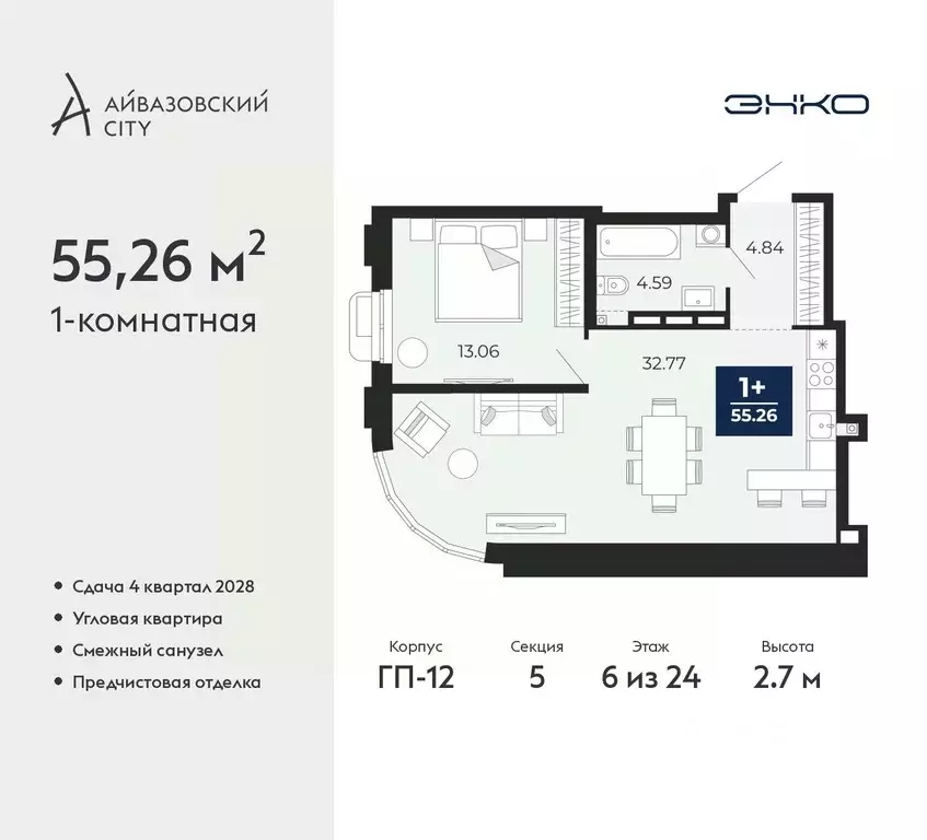 1-к кв. Тюменская область, Тюмень Айвазовский Сити жилой комплекс ... - Фото 1