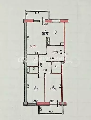 3-к. квартира, 72,4 м, 9/10 эт. - Фото 0