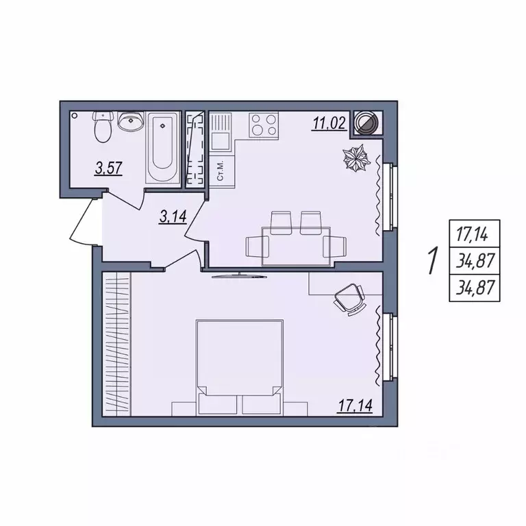 1-к кв. Волгоградская область, Волгоград ул. Тракторостроителей, 31/1 ... - Фото 1