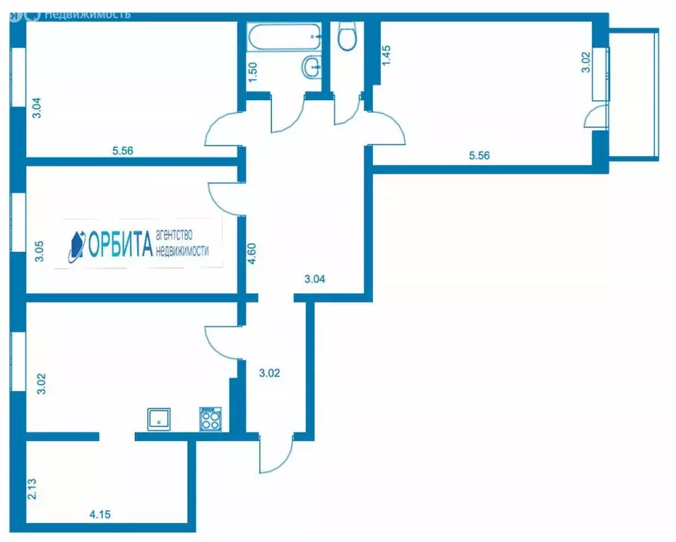 3-комнатная квартира: Тюмень, микрорайон Антипино, Каспийская улица, ... - Фото 1