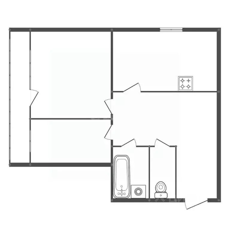 2-к кв. Амурская область, Белогорск ул. Кирова, 43 (49.2 м) - Фото 1