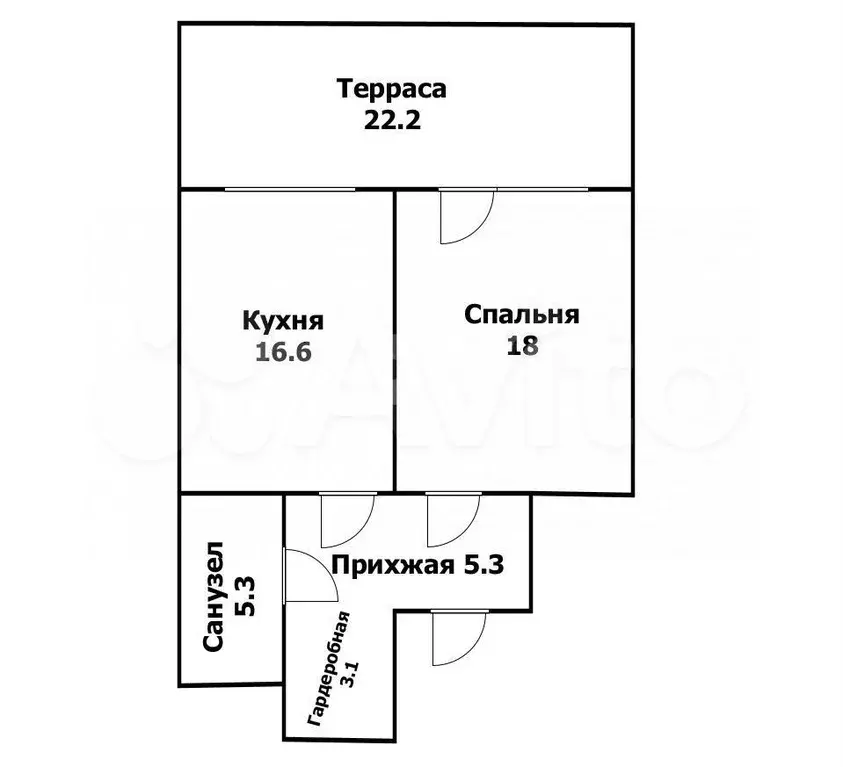 1-к. квартира, 70,5 м, 1/8 эт. - Фото 0