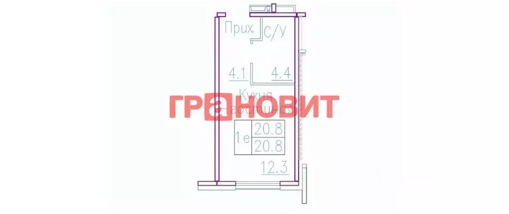 1-к кв. Новосибирская область, Новосибирский район, Мичуринский ... - Фото 1